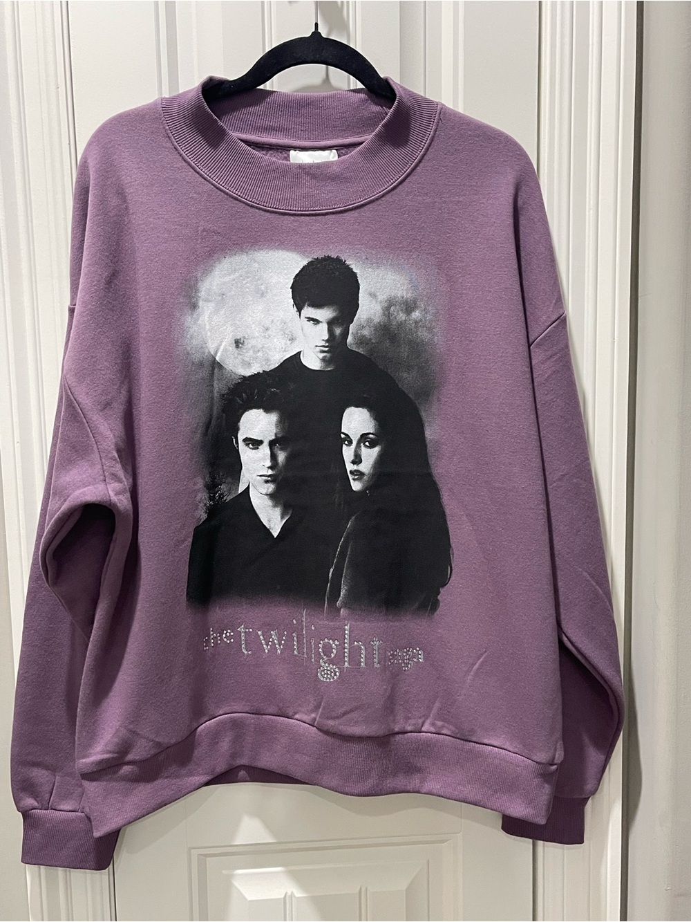 Twilight Purple Graphic Crewneck Sweatshirt - Unbranded